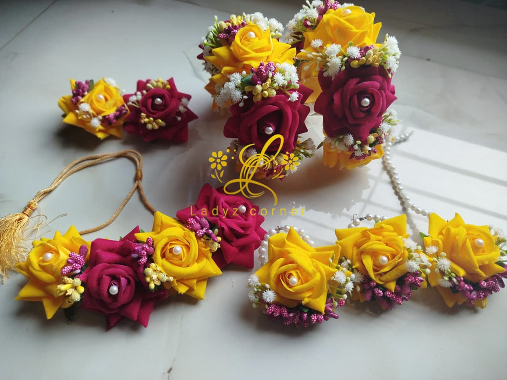 Miyo Gajraset - Yellow+Pink Gajraset