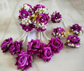 Magenta Gajraset - Velvet Rose Gajraset