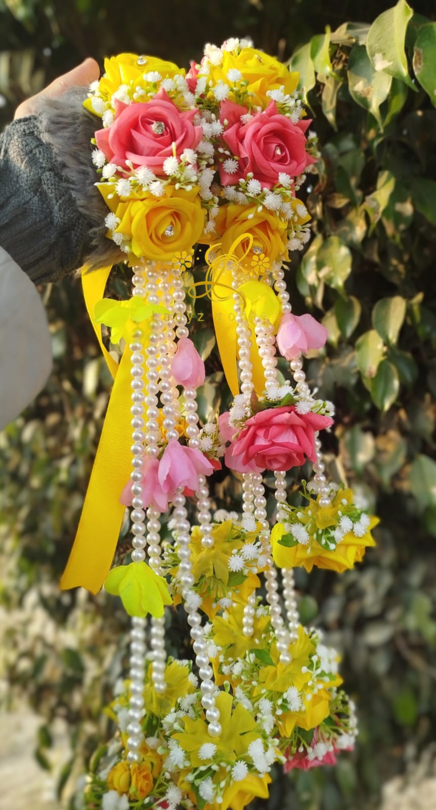 Heavy Bridal Gajray - Rose Gajray