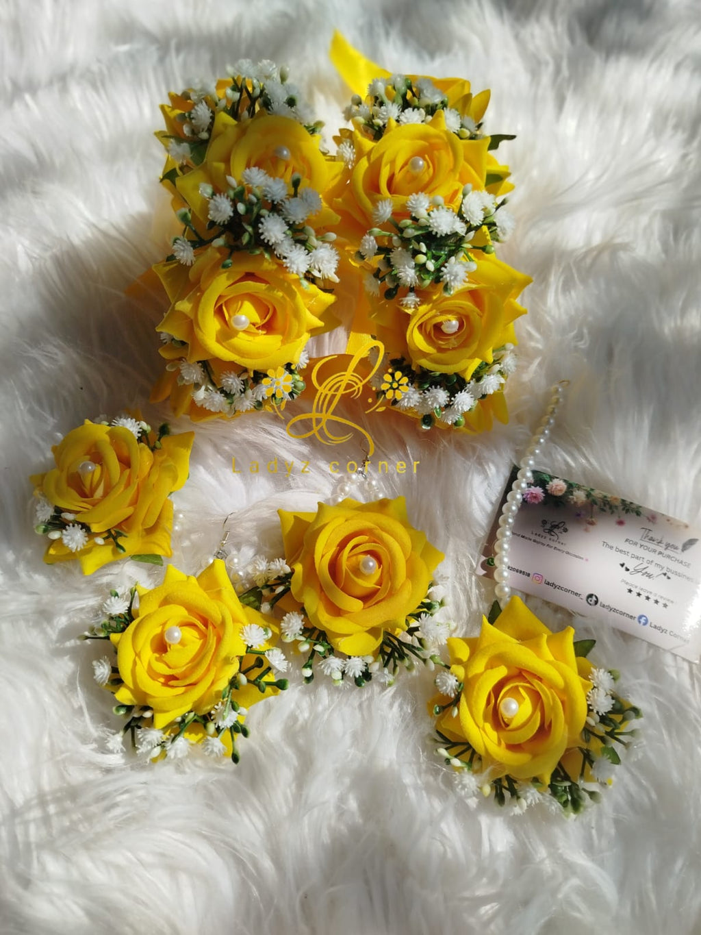 Miyo Bridal Gajraset - Yellow Gajraset  - Velvet Rose Gajry
