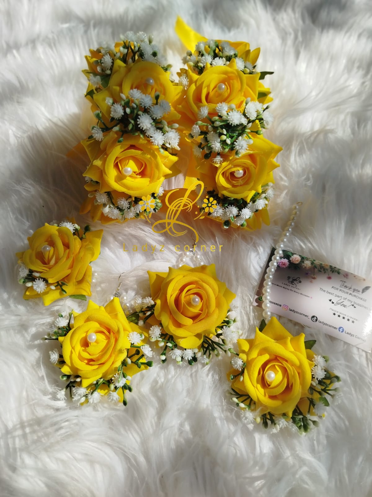 Miyo Bridal Gajraset - Yellow Gajraset  - Velvet Rose Gajry
