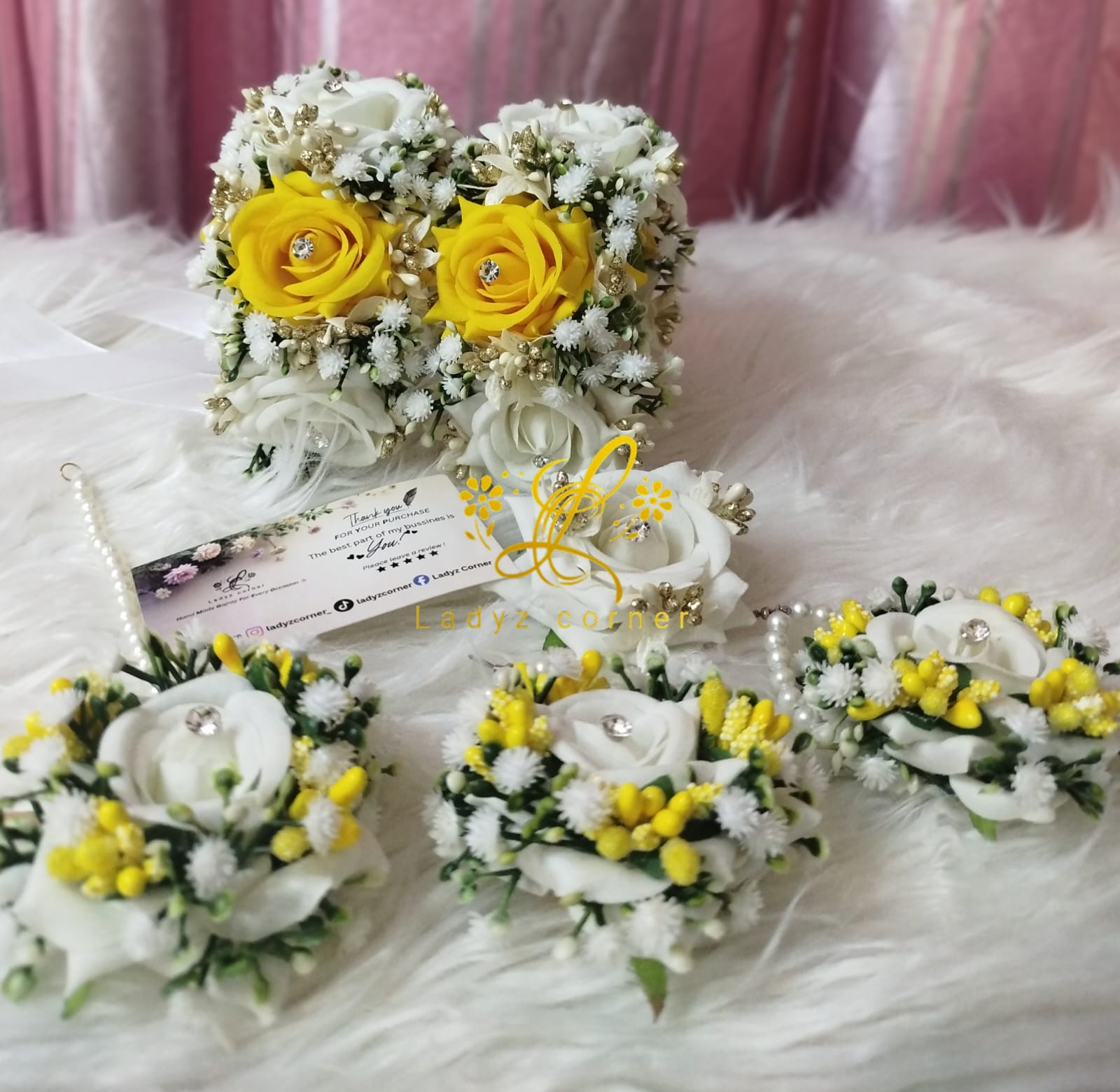 Heavy Bridal Miyo Gajrset - Velvet Rose Gajraset