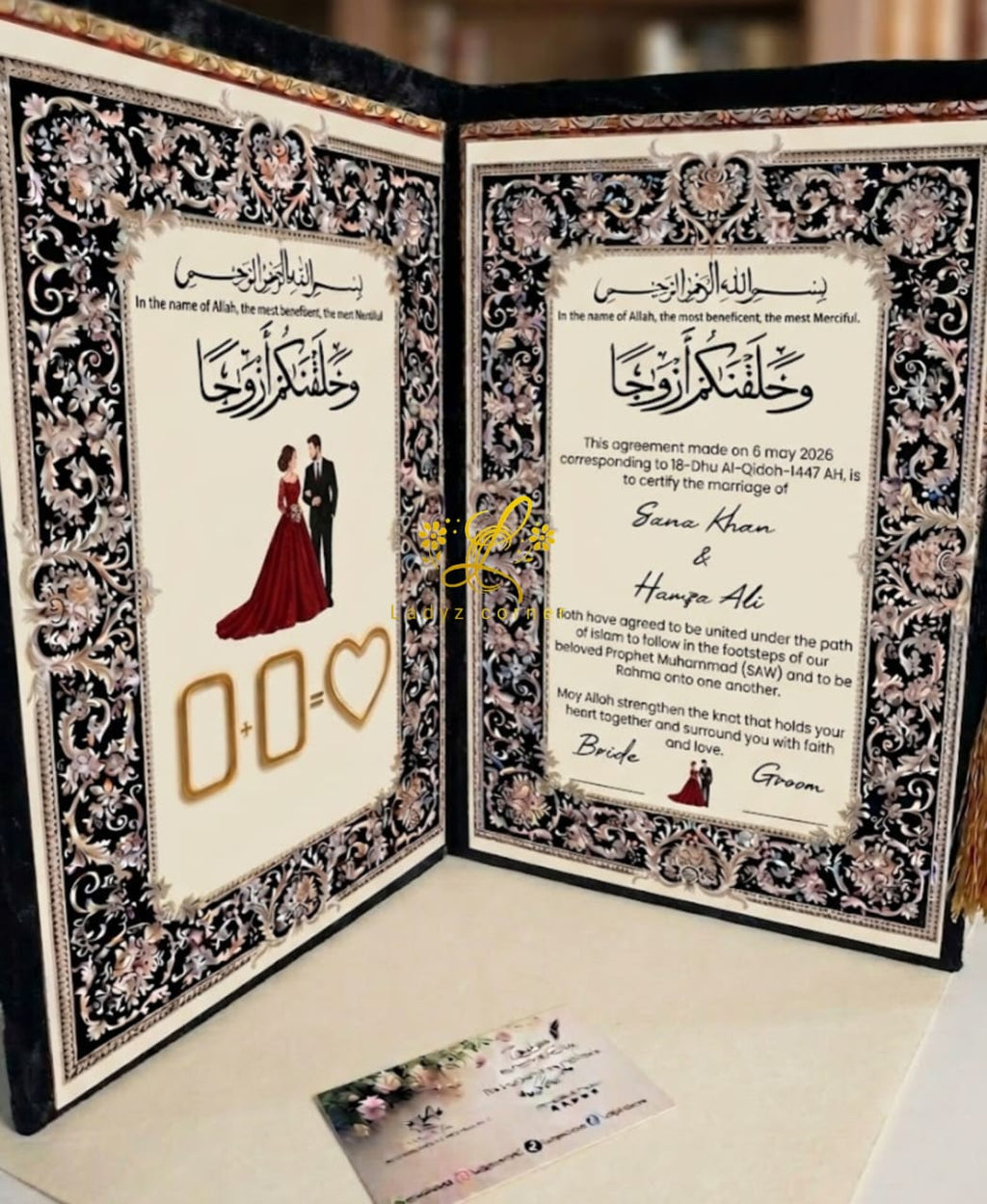 Nikkah Booklet Black Theme