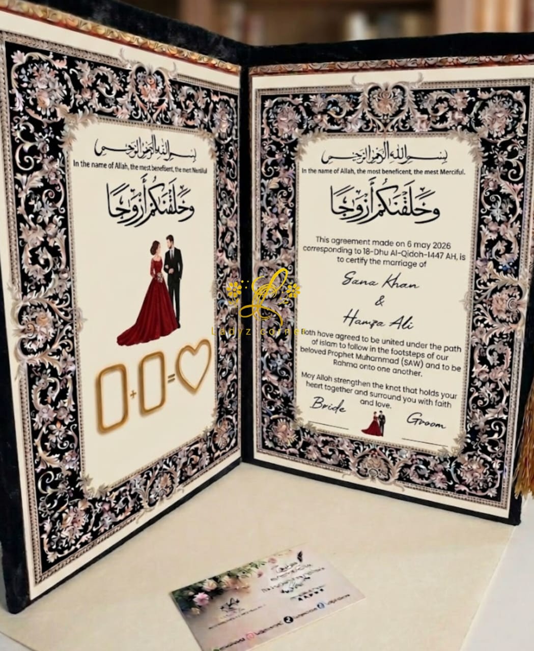 Nikkah Booklet Black Theme
