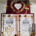 Luxury Nikkah Bokklet With Box - Free Nikkah Pen