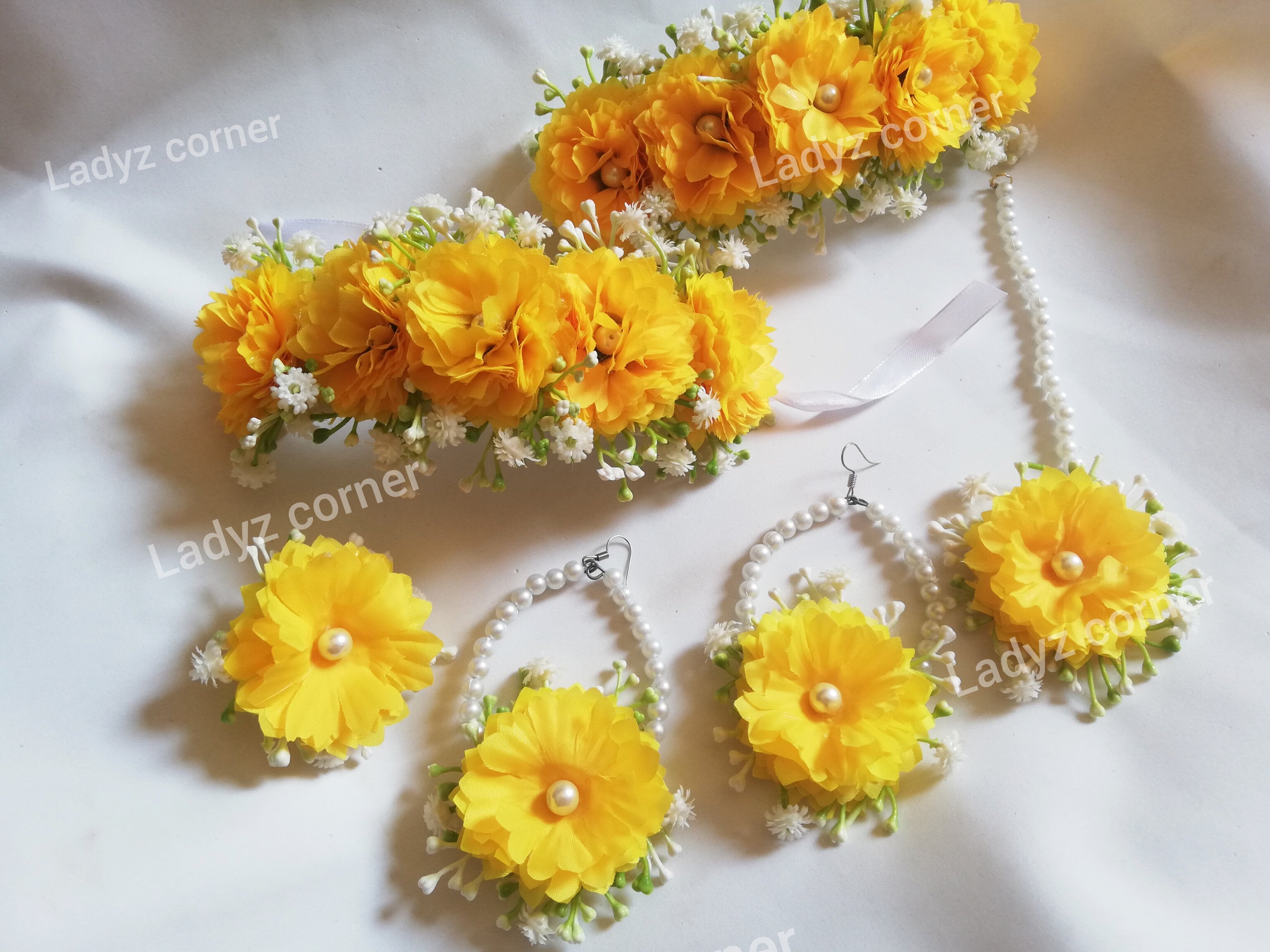 Yellow Gajraset - Miyo Bridal Gajraset