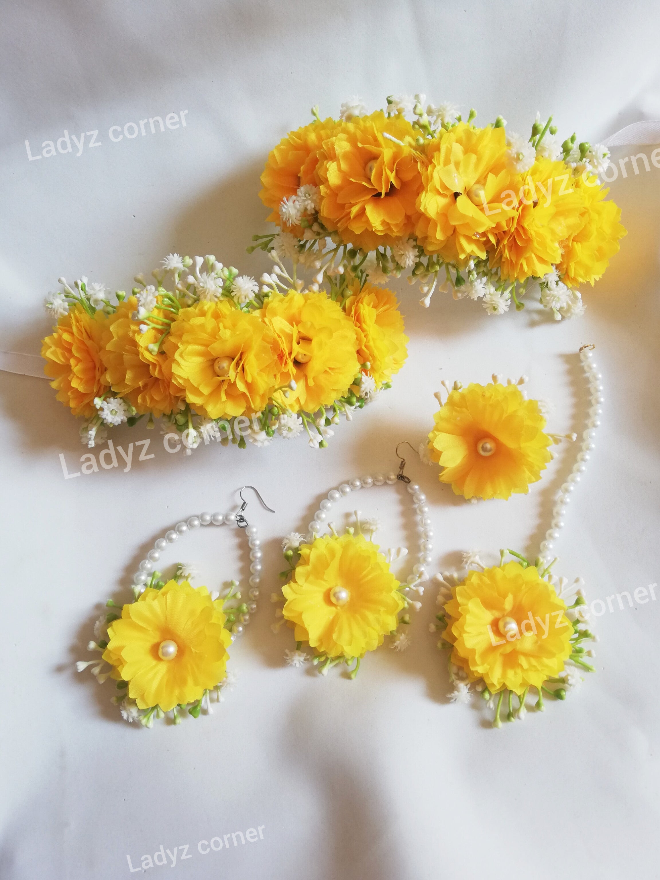 Yellow Gajraset - Miyo Bridal Gajraset