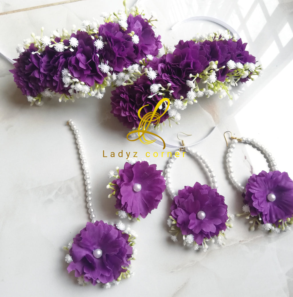 Purple Bridal Gajraset