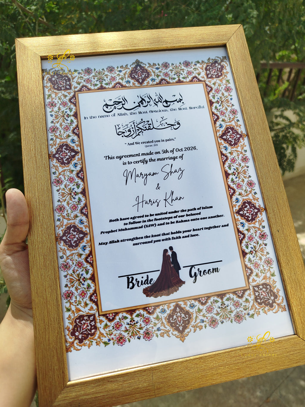 Nikkah Frame With Nikkah Pen