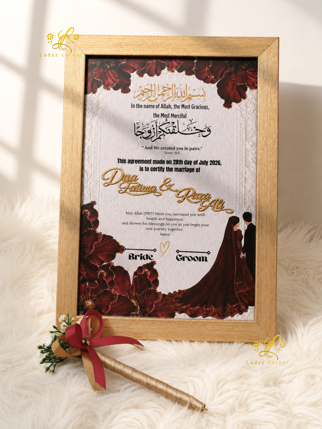 Nikkah Frame+FREE Nikkah Pen