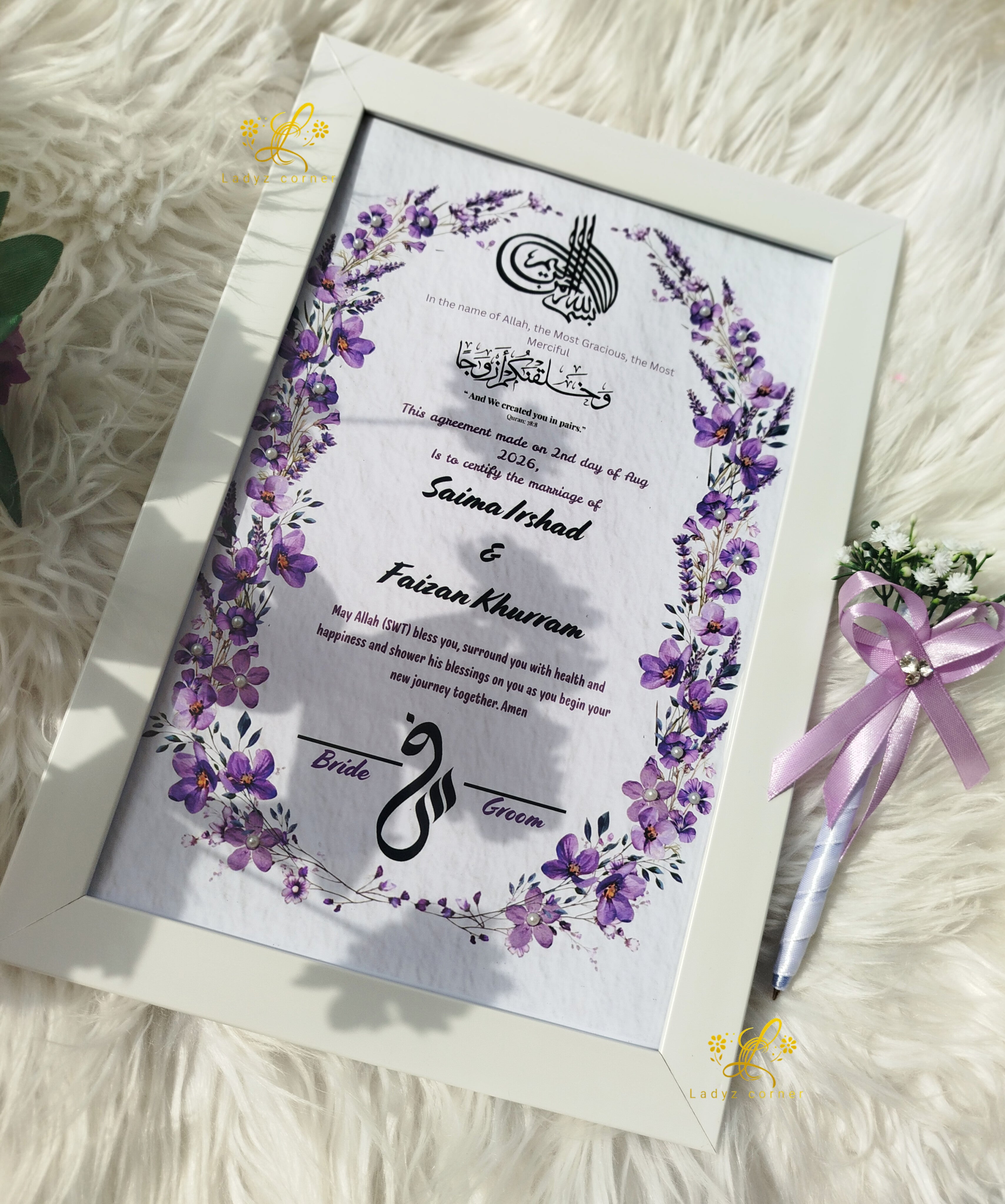 Nikkah Frame  With Nikkah pen