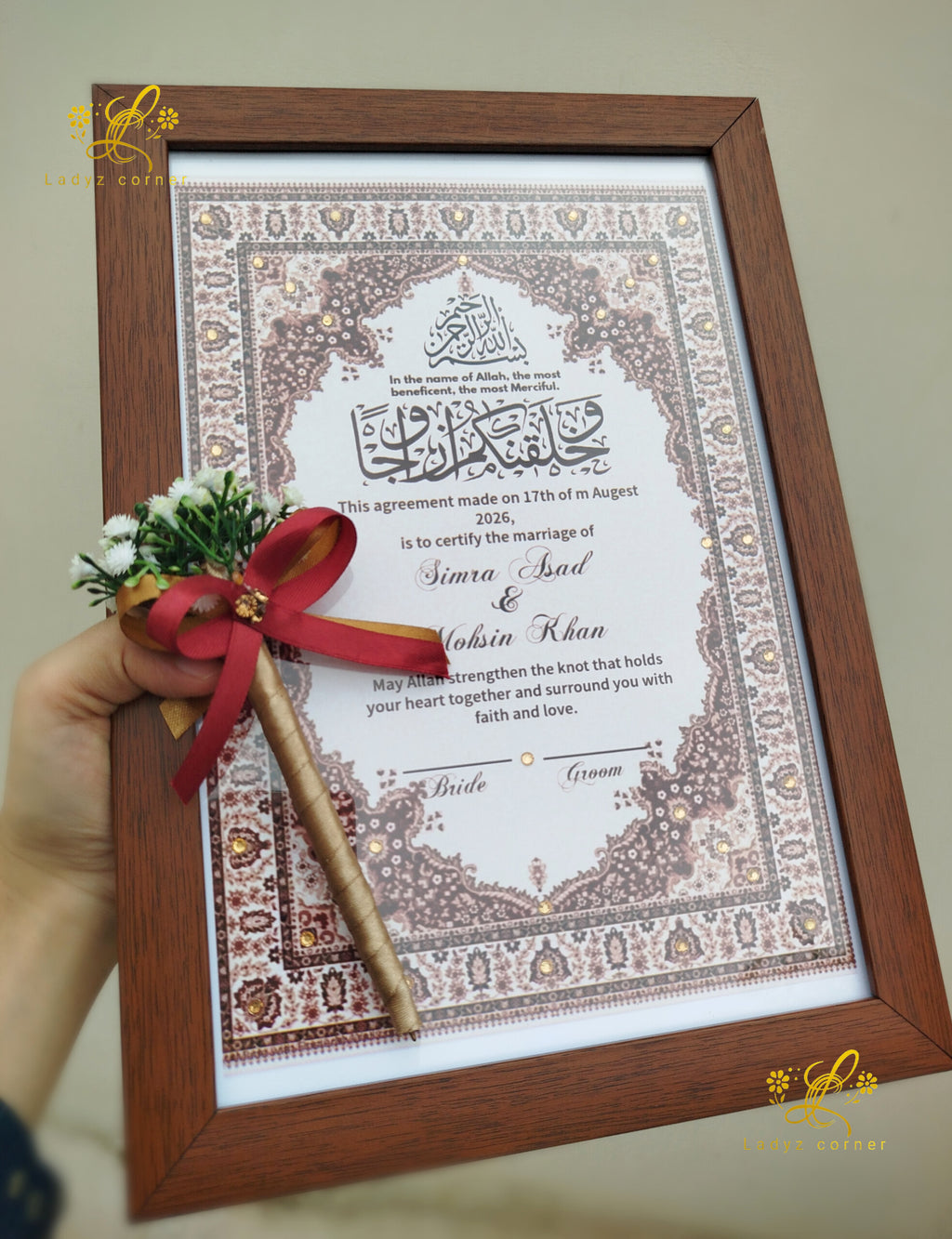 Nikkah Frame With FREE Nikkah Pen