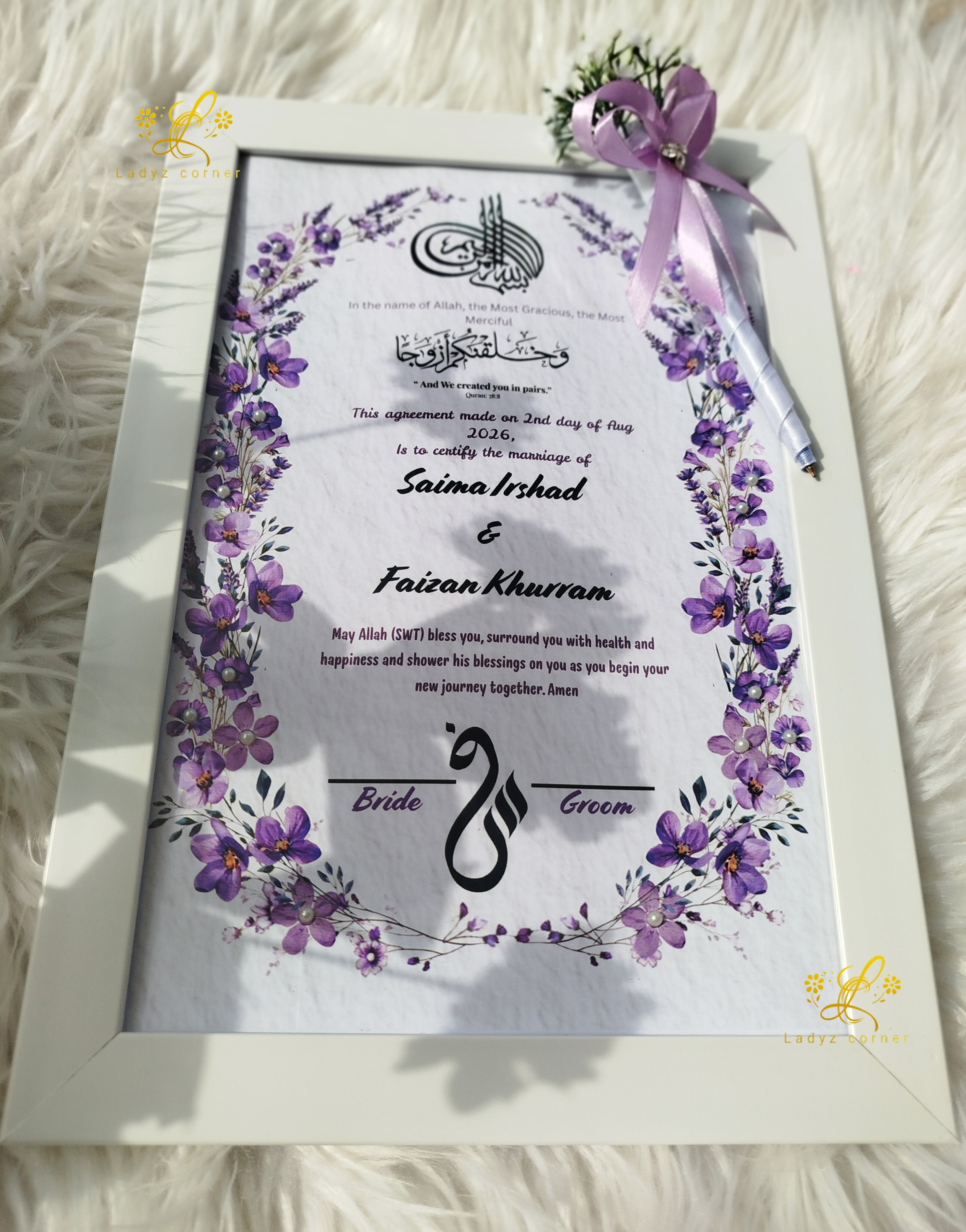 Nikkah Frame  With Nikkah pen