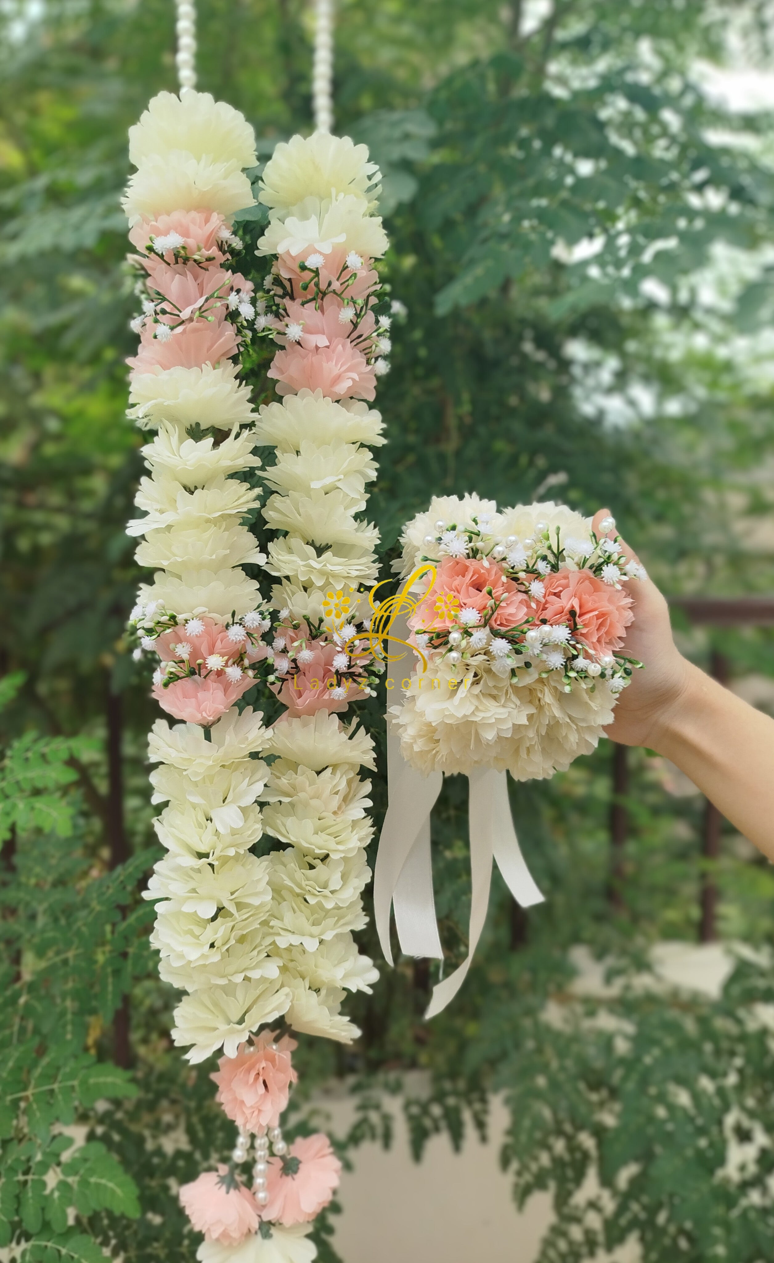 Pair of gajra - Garland(mala) - Peach jewellery