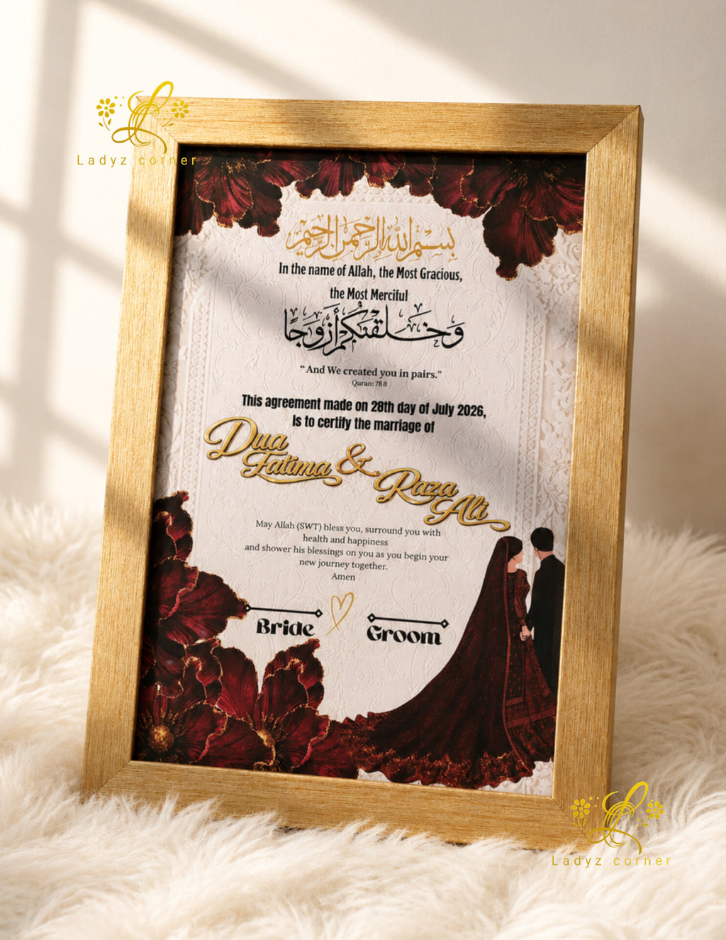 Nikkah Frame+FREE Nikkah Pen