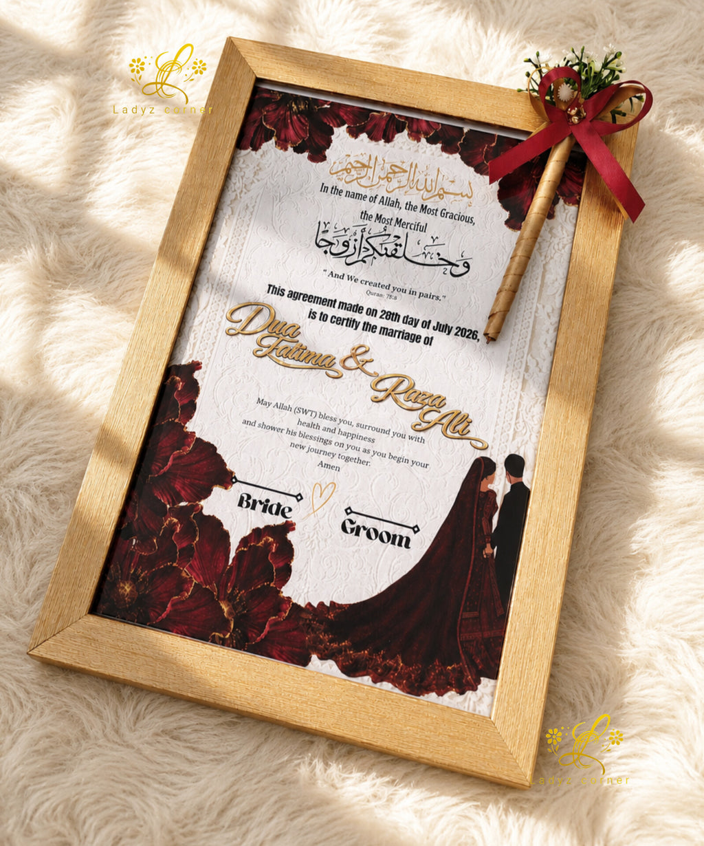 Nikkah Frame+FREE Nikkah Pen