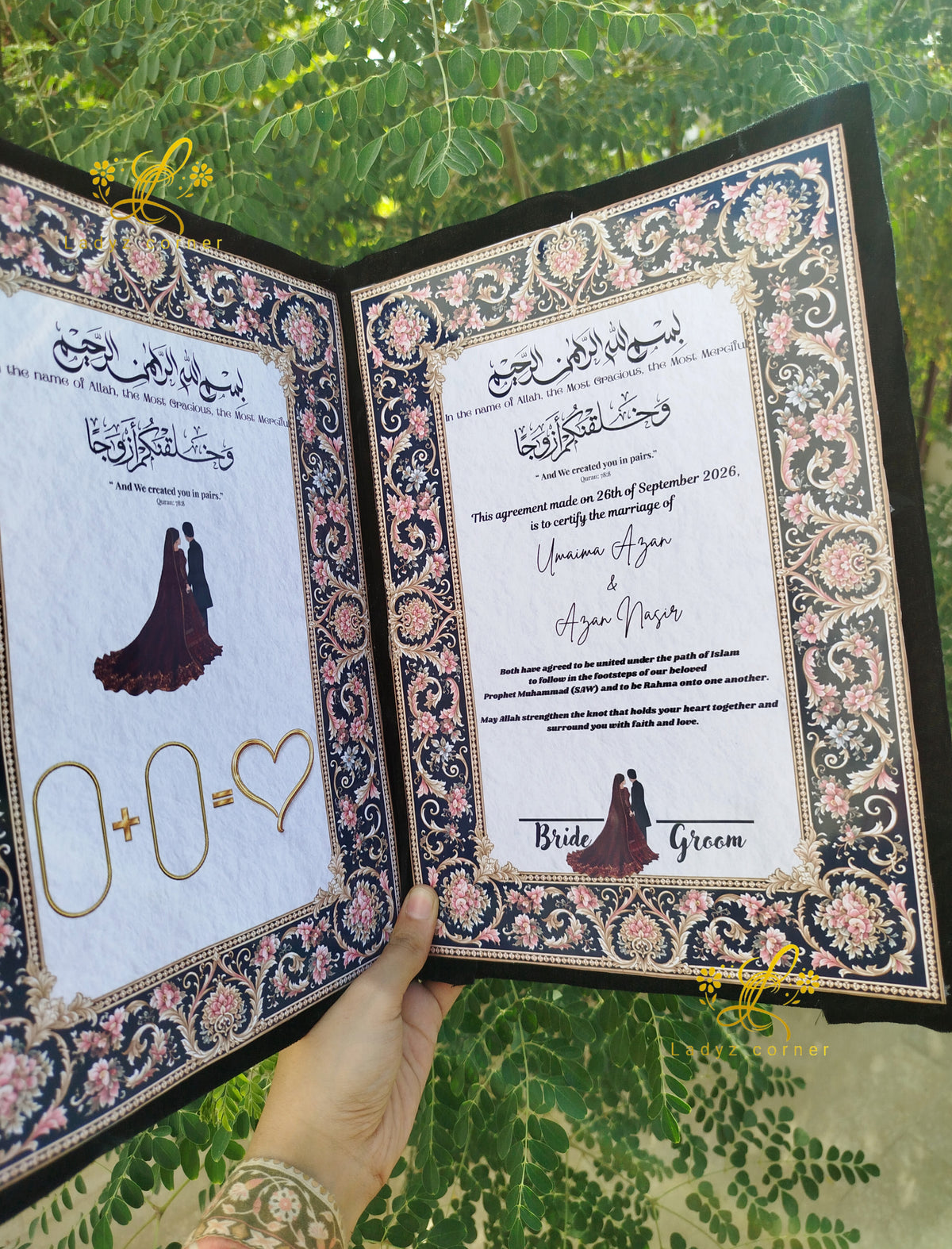 Nikkah Booklet Black Theme