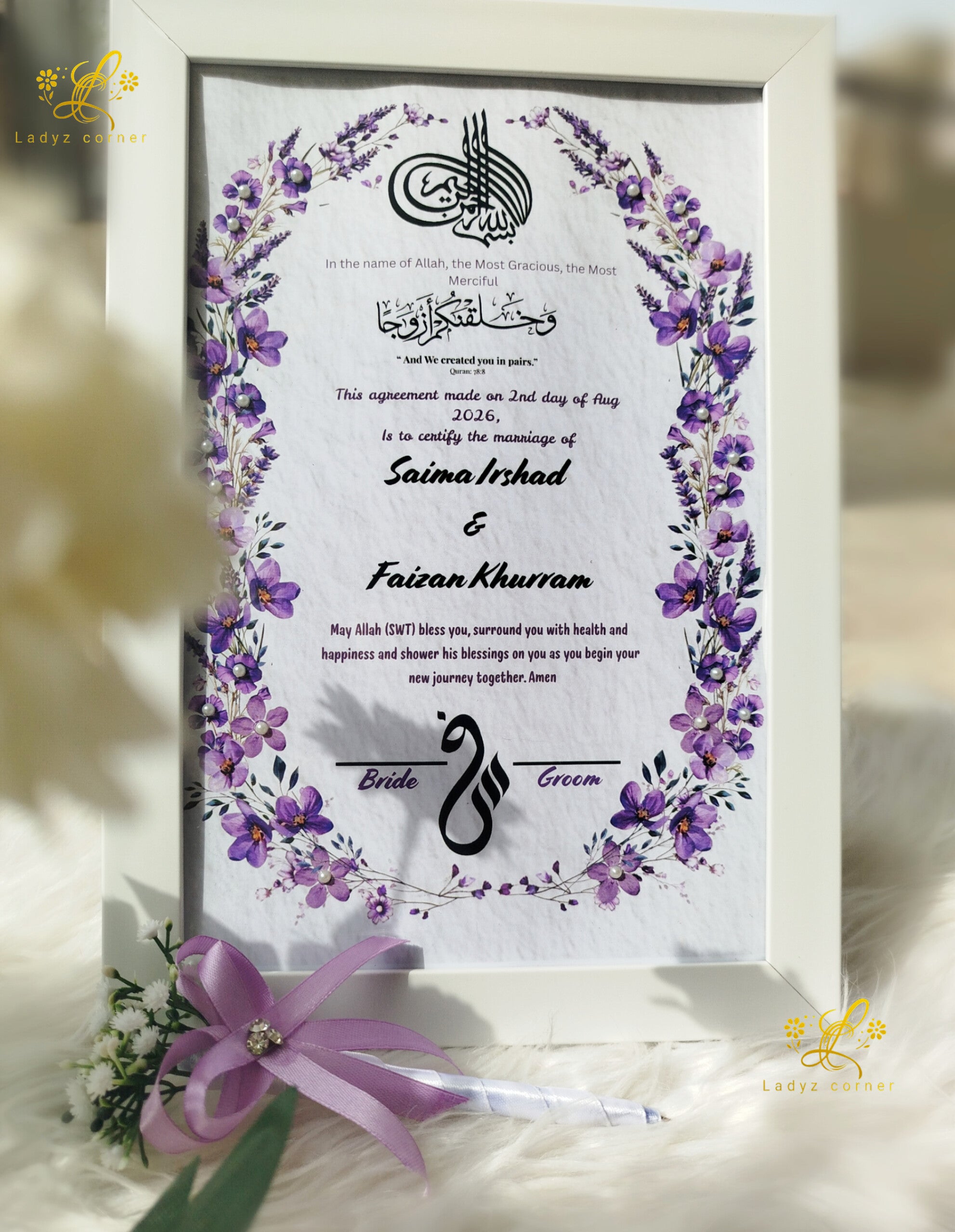 Nikkah Frame  With Nikkah pen