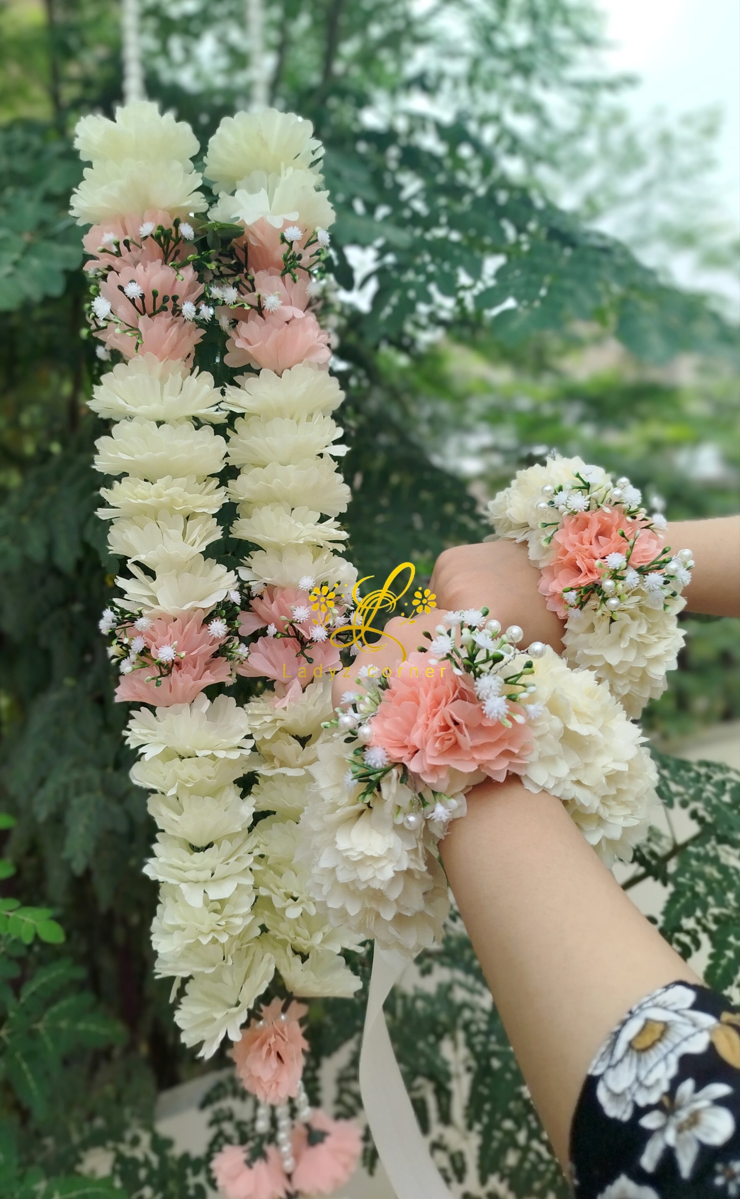Pair of gajra - Garland(mala) - Peach jewellery