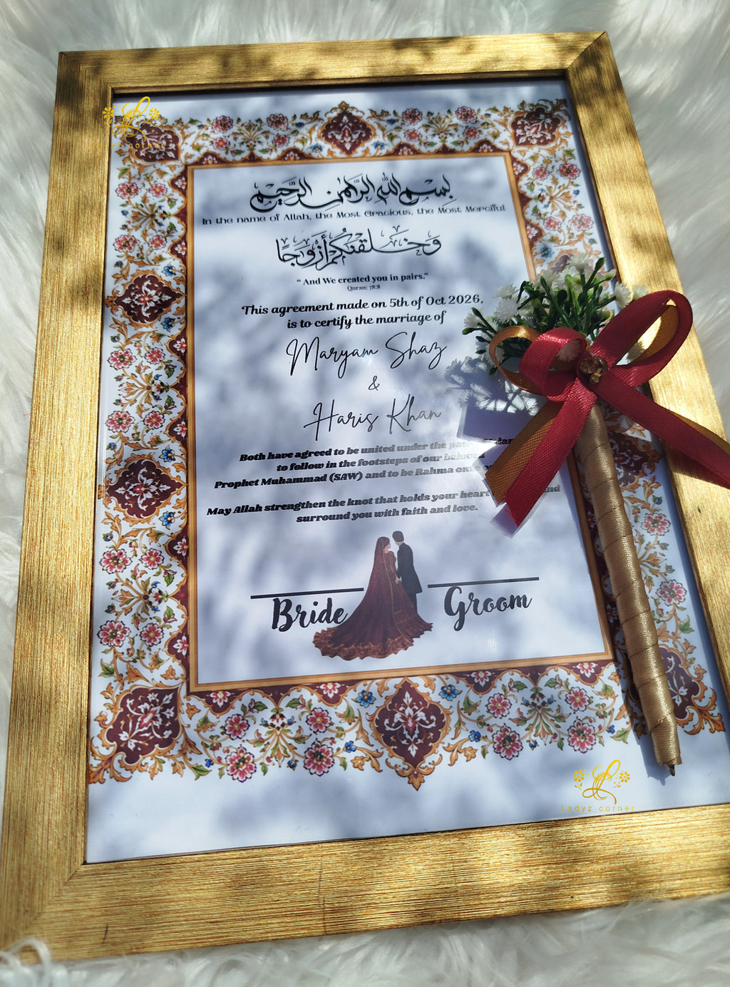 Nikkah Frame With Nikkah Pen