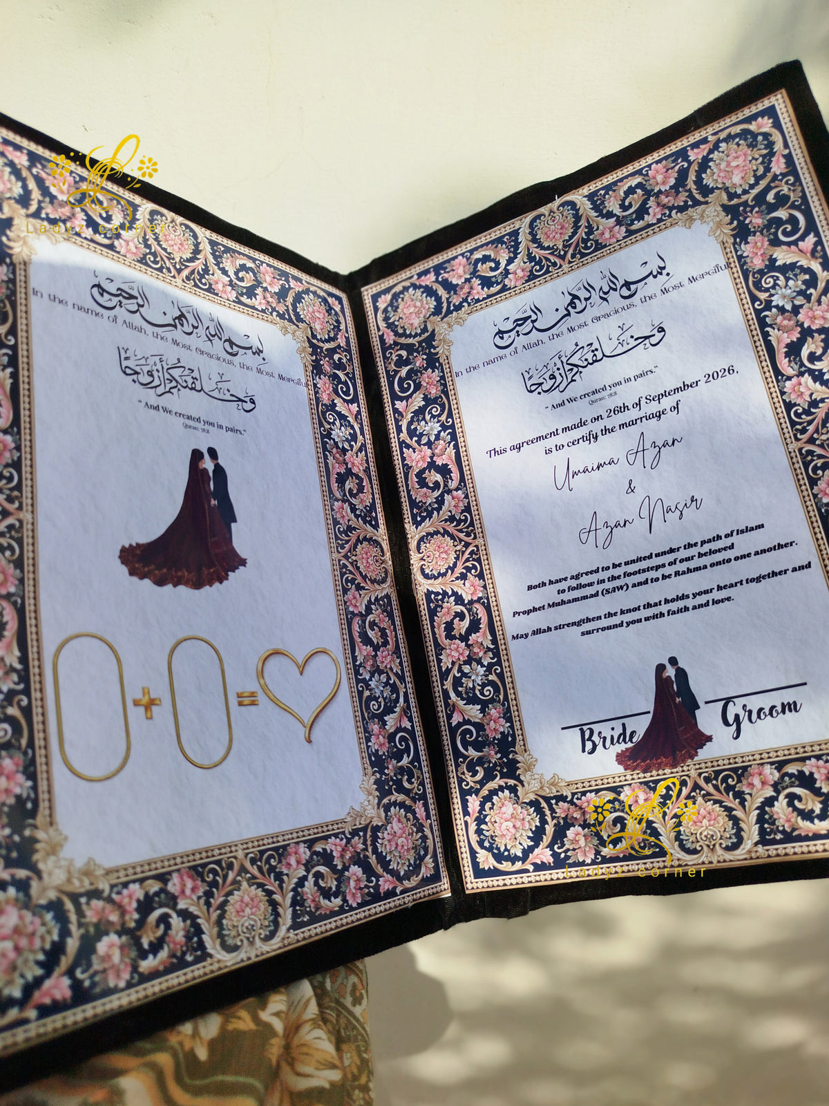 Nikkah Booklet Black Theme