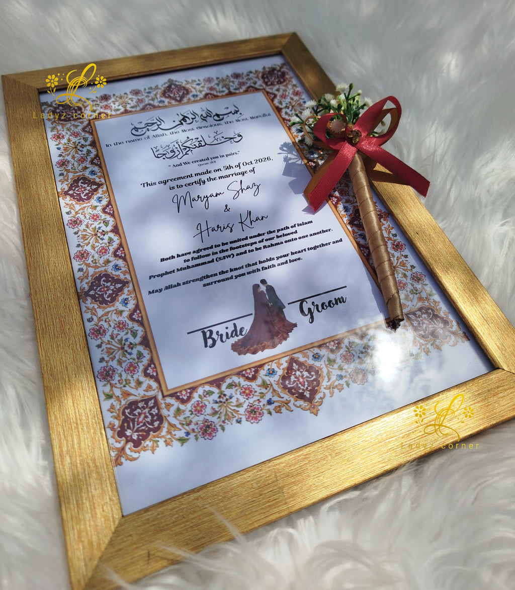 Nikkah Frame With Nikkah Pen