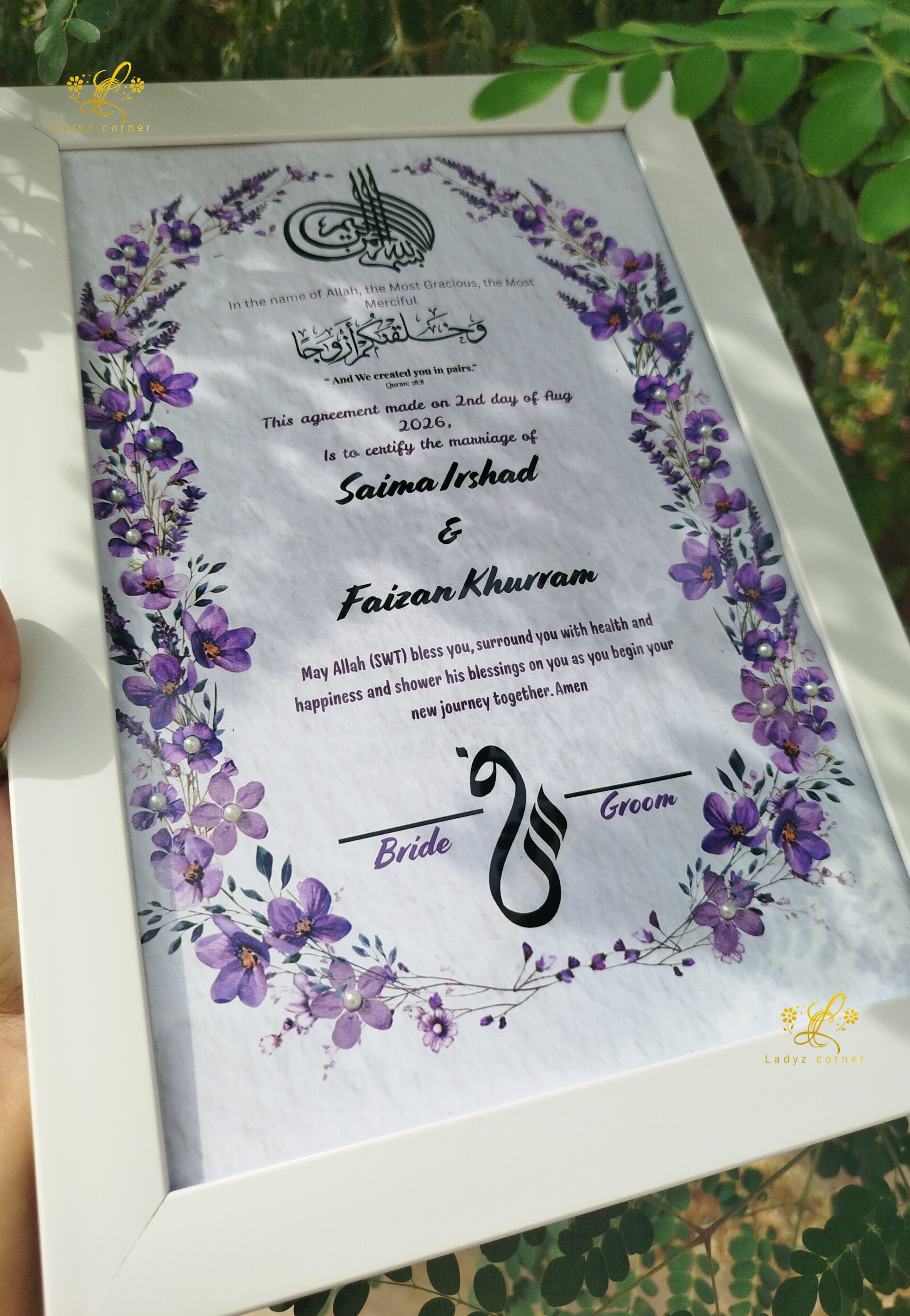 Nikkah Frame  With Nikkah pen